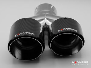 FIAT 124 Performance Exhaust by MADNESS - Monza - Dual Exit w/ Carbon Fiber Quad Tips V2 FIAT 124 Performance Exhaust by MADNESS - Monza - Dual Exit w/ Carbon Fiber Quad Tips V2